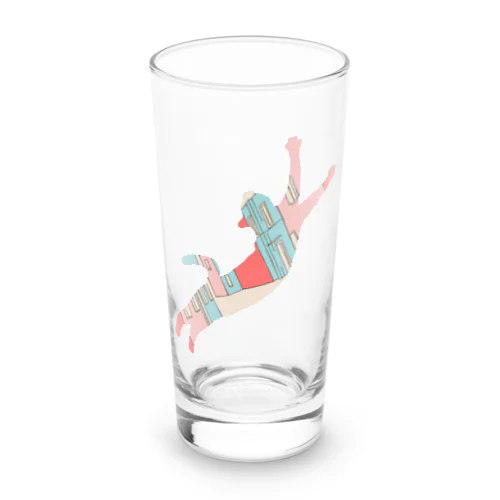 ねこ　心躍る道のり Long Sized Water Glass