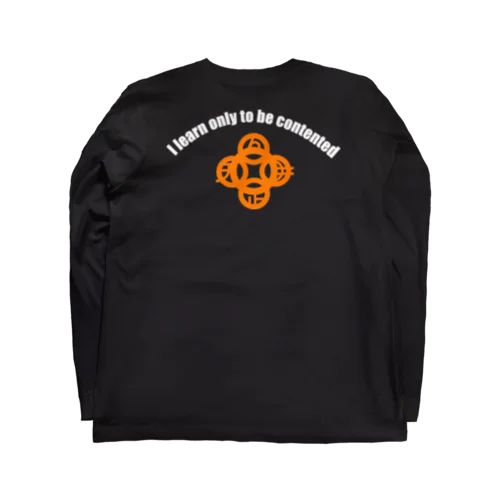 吾唯足知h.t.ショルダーアーチ橙・白英文字 Long Sleeve T-Shirt