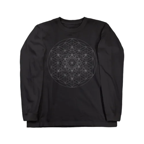 フラワー・オブ・ライフ＆ メタトロンキューブ（wh） Long Sleeve T-Shirt
