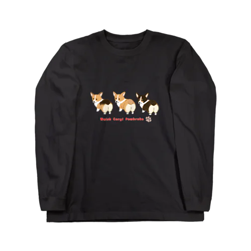 SLEEPING DOG柄ロングパンツ&ロンT セット　コーギー　オフホワイト SLEEPING DOG柄ロングパンツ&ロンT セットコーギーオフホワイト