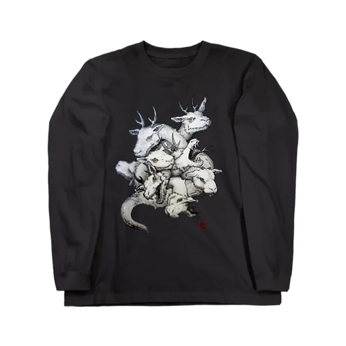 ヤマタノオロチ　水墨 Long Sleeve T-Shirt