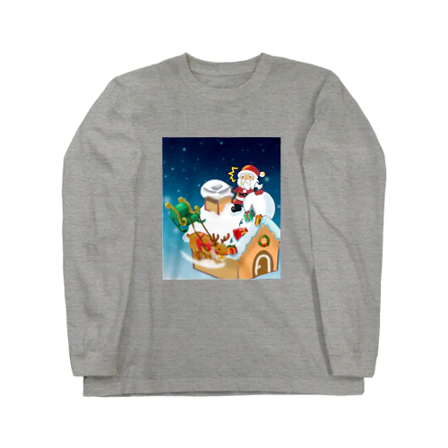 プレゼントを配るサンタクロース Long Sleeve T-Shirt