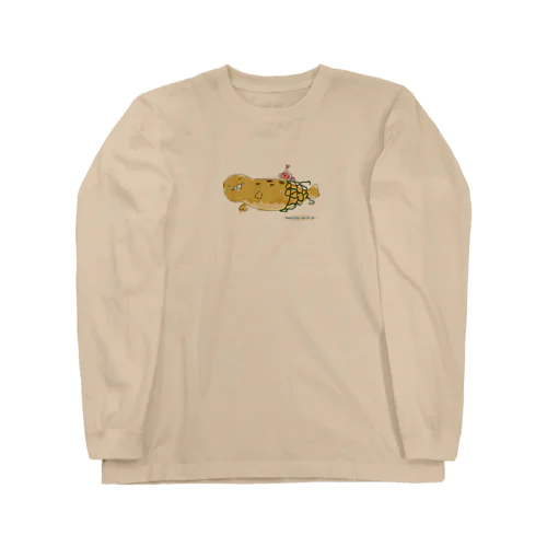 海ごみに絡まるアザラシさん Long Sleeve T-Shirt