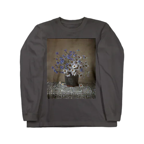 ヒナギクとヤグルマギクの花器 無名 1907年頃-1935年頃 Long Sleeve T-Shirt