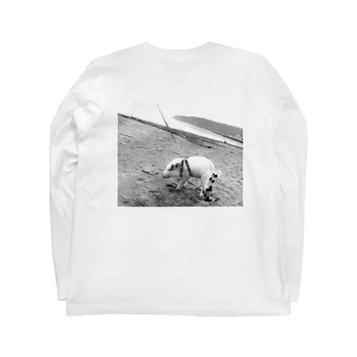 海でウンする豆蔵 Long Sleeve T-Shirt