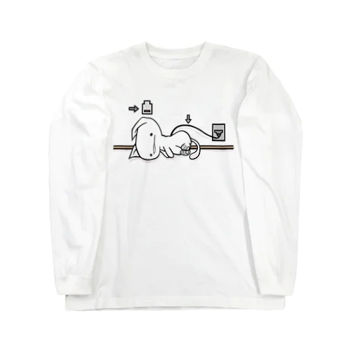進化盤「じゅうでんちゅう」 Long Sleeve T-Shirt