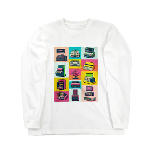 エモくてレトロな盆栽さんと仮想ゲーム機器君たち Long Sleeve T-Shirt