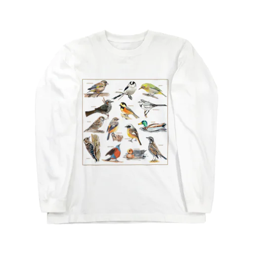 野鳥集合イラストB Long Sleeve T-Shirt