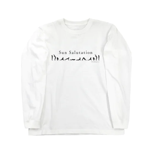 Sun Salutation（ブラックプリント） -yoga@studioavis- Long Sleeve T-Shirt