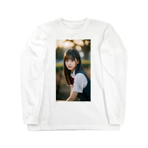 AI美少女・夕暮れ時のJK Long Sleeve T-Shirt