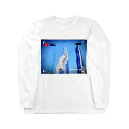 cat climbing a building Long Sleeve T-Shirt