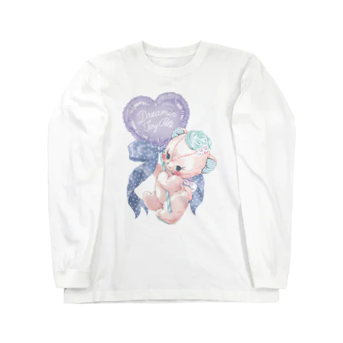 Lavender Balloon Bear Long Sleeve T-Shirt