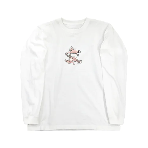 連なるアフリカツメガエル(アルビノ) Long Sleeve T-Shirt