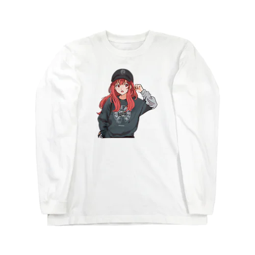 赤髪ストリート美少女 Long Sleeve T-Shirt