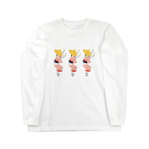 阿波踊りとイチョウ葉っぱ Long Sleeve T-Shirt