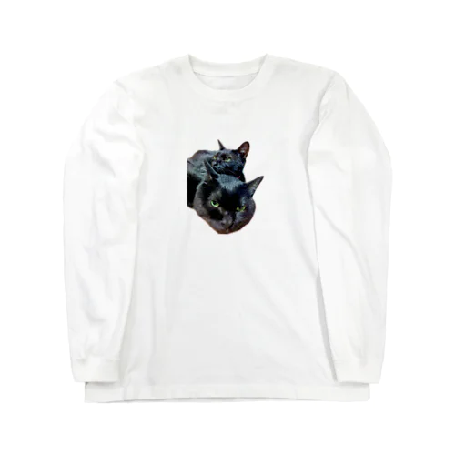 黒猫鏡もち Long Sleeve T-Shirt