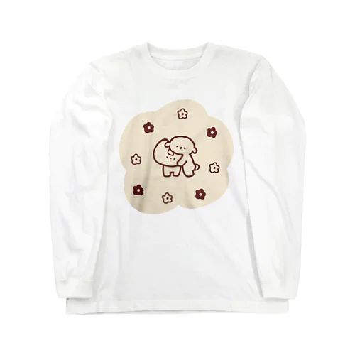 ビションフリーゼとお花 Long Sleeve T-Shirt