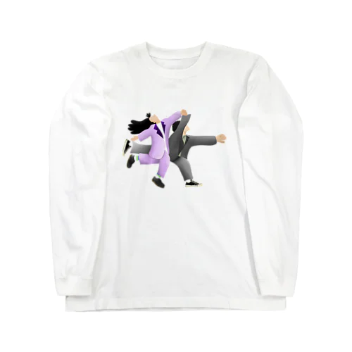 浜辺を走るネコニスズ Long Sleeve T-Shirt