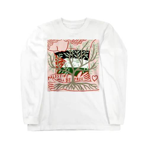 FREE PALESTINE  寄付の日Tシャツ Long Sleeve T-Shirt