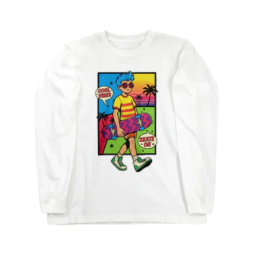 「SUMMER VIBES & SKATE LIFE」 Long Sleeve T-Shirt