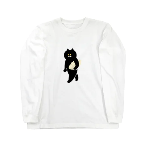 【中】餃子をMacBookのように運ぶねこ Long Sleeve T-Shirt