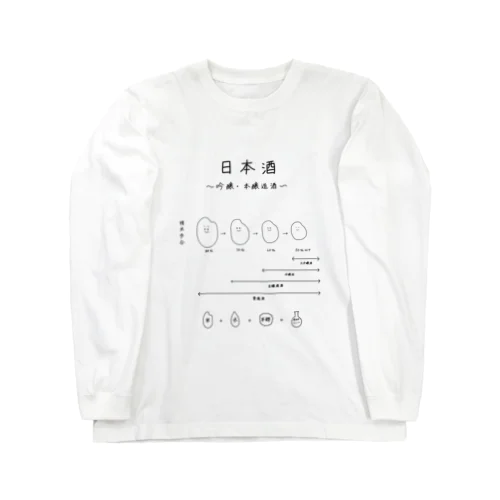 日本酒〜吟醸・本醸造酒ver〜 Long Sleeve T-Shirt