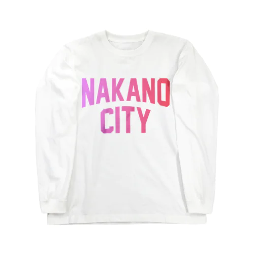 中野区 NAKANO CITY ロゴピンク Long Sleeve T-Shirt