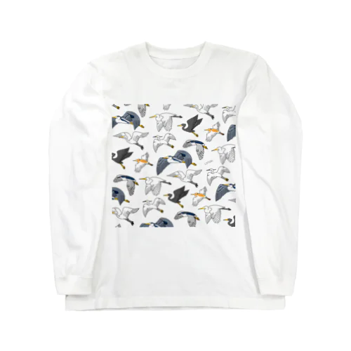 サギ大集合総柄 Long Sleeve T-Shirt
