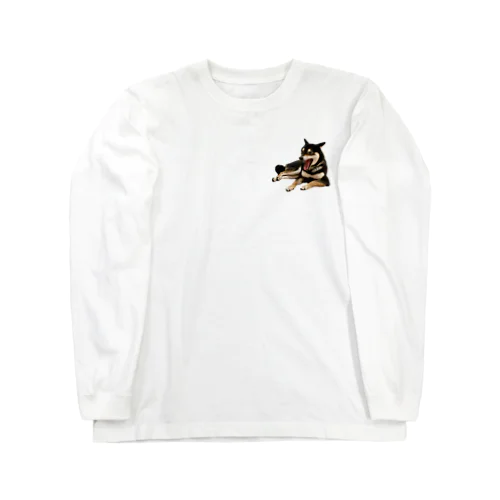 黒柴のあくび Long Sleeve T-Shirt