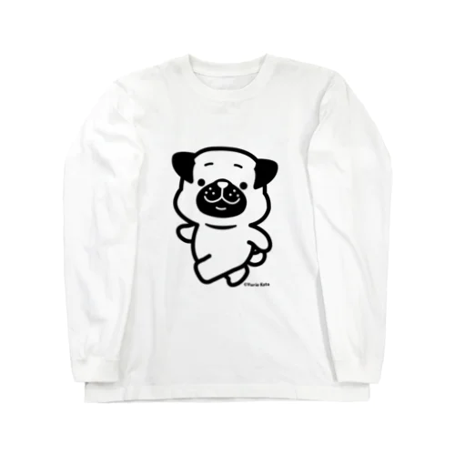 パグのランラン(歩く)│ For light colors Long Sleeve T-Shirt