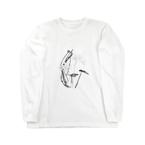 モンステラの茎と葉っぱ Long Sleeve T-Shirt