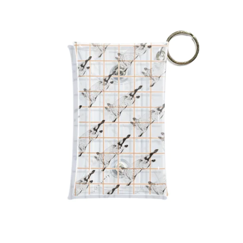 斜めモノグラム風フレブル Mini Clear Multipurpose Case