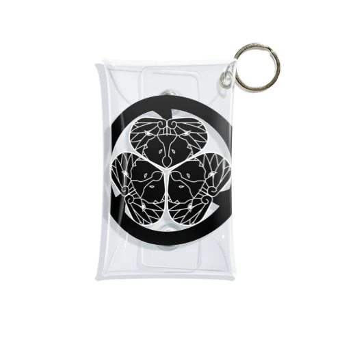 動物家紋。H.T.（三つ葉葵ハシビロコウ）黒 Mini Clear Multipurpose Case