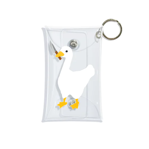 ナイフを持ったアヒル Mini Clear Multipurpose Case
