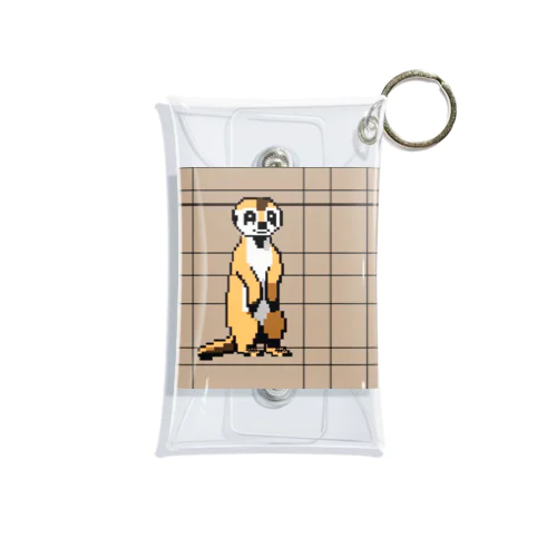 ドット絵ミーアキャット Mini Clear Multipurpose Case