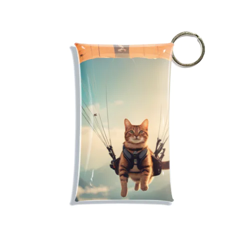 パラシュートする猫 Mini Clear Multipurpose Case