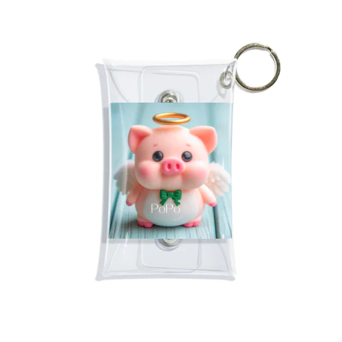 Cute Pig Angel "PoPo"  SN002 Mini Clear Multipurpose Case