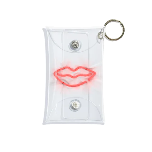 唇のネオンサイン Mini Clear Multipurpose Case