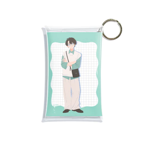 おしゃまるさんBLUE×WHITEコーデ Mini Clear Multipurpose Case