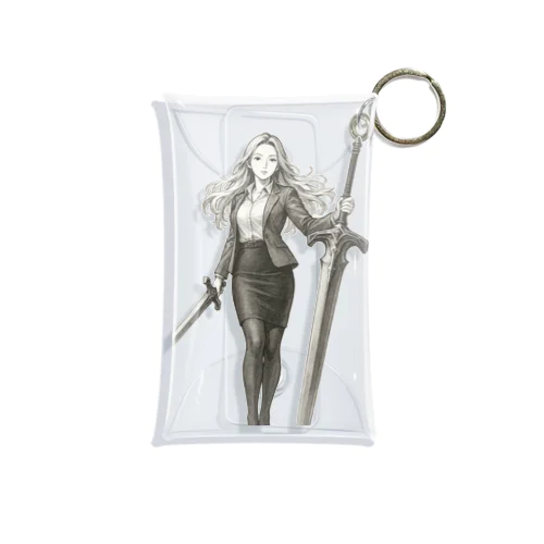 OL×武器（二刀）-墨のしらべ- Mini Clear Multipurpose Case