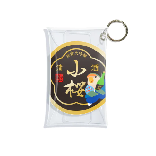 清酒小桜黒 Mini Clear Multipurpose Case