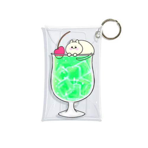 メロン猫ソーダ Mini Clear Multipurpose Case
