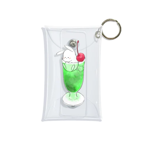 うさぎのクリームソーダ Mini Clear Multipurpose Case