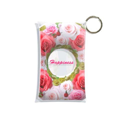 フラワーリース　ピンク系　 Mini Clear Multipurpose Case