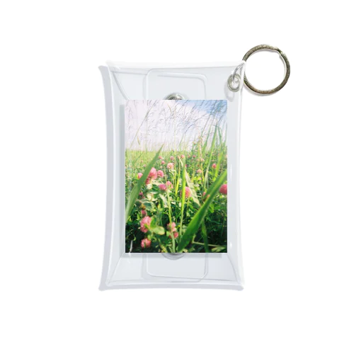 ピンクの花 Mini Clear Multipurpose Case
