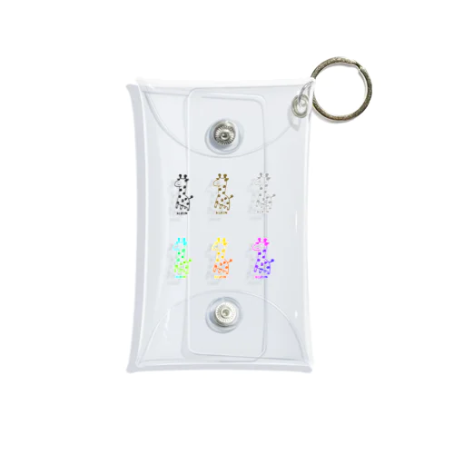 きりん(カラフル) Mini Clear Multipurpose Case