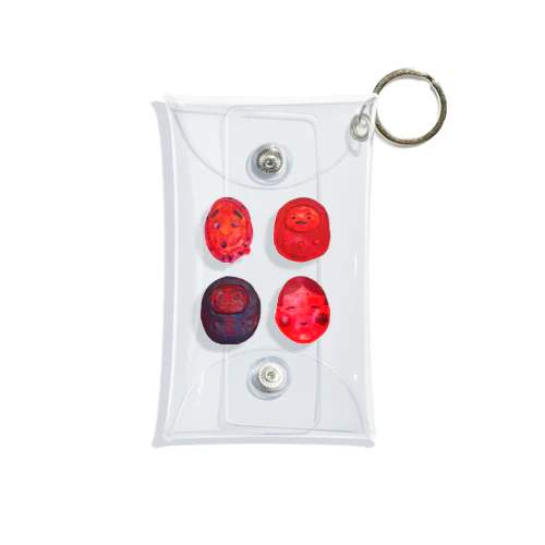 愉快２　赤 Mini Clear Multipurpose Case