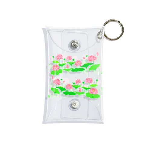 ここが蓮池になるイラスト(小さい柄) Mini Clear Multipurpose Case