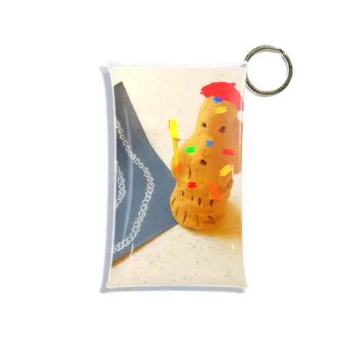 芸術の一年中。ミネラル豊富な土のはにわさん。 Mini Clear Multipurpose Case