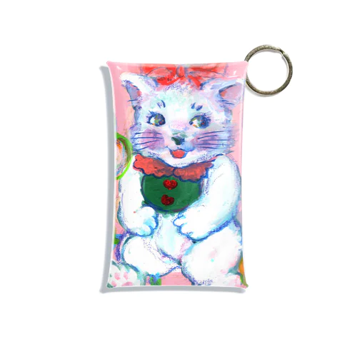 昭和レトロな猫ちゃん Mini Clear Multipurpose Case